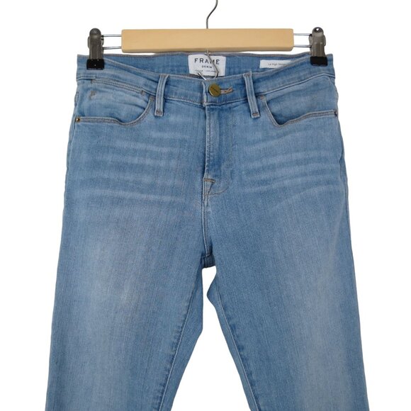 FRAME DENIM Women's Light Wash Le High Skinny Ankle Jeans Raw Hem 26 - Picture 4 of 11
